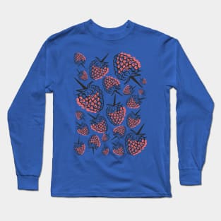 Feel Raspberry Summer Pattern Long Sleeve T-Shirt